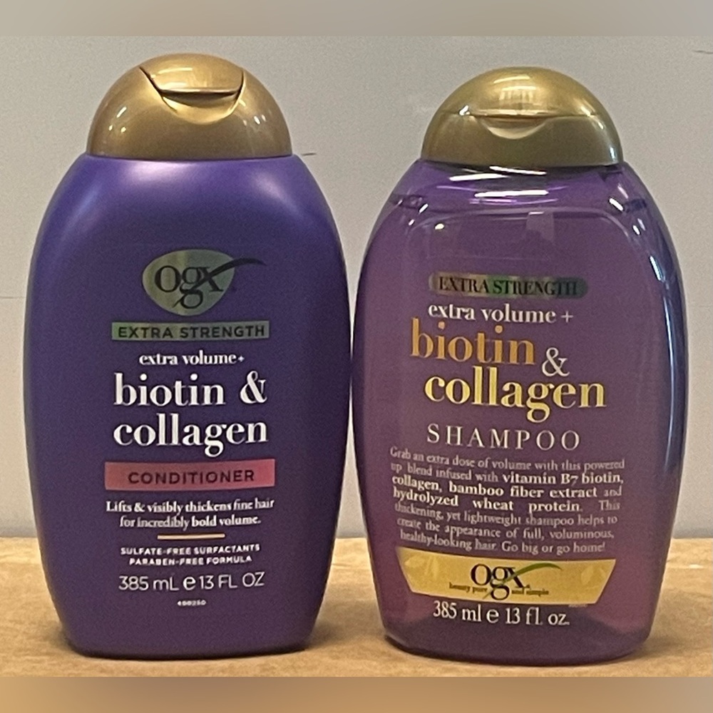 OGX Extra Strength Biotin & Collagen Shampoo and Conditioner Set